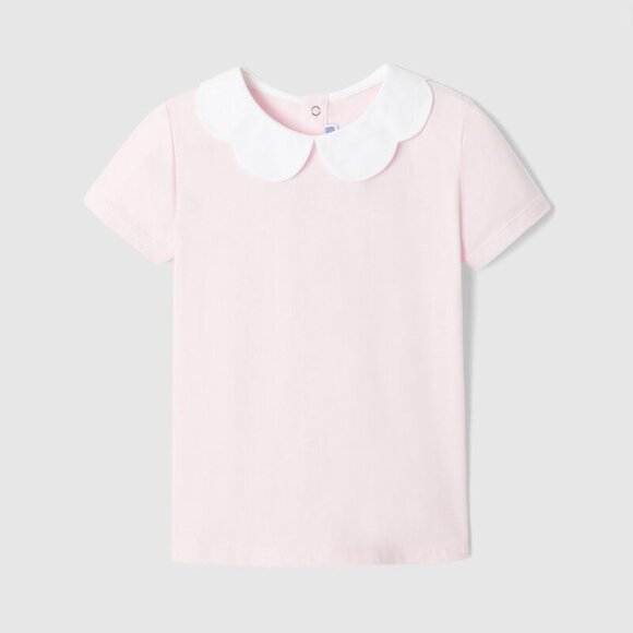 NWT Jacadi Pink Short Sleeve Cotton Top - Picture 1 of 6